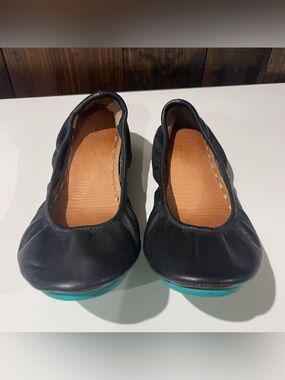 Tieks by Gavrieli Matte Black Leather Ballet Flats Womens Size 8 Foldable Shoes